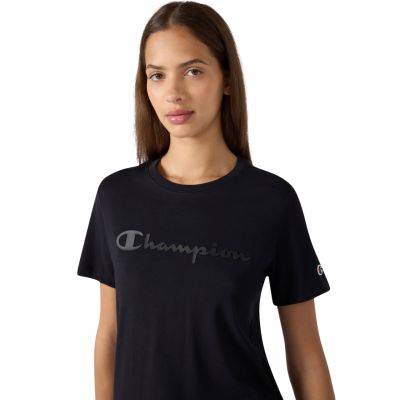 4. Champion Women's Short Sleeve T-shirt Black 119125 KK001