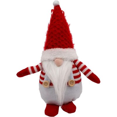8. DECORATIVE SANTA CLAUS WITH GIFT BAG 25CM WHITE