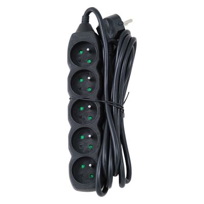 3. ESPERANZA POWER STRIP 5 SOCKETS 3M BLACK ELK208K