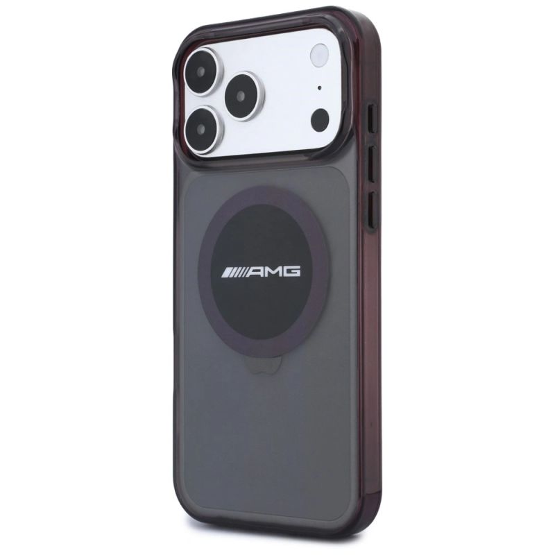 2. Mercedes AMG IML Transparent Bicolor Block MagSafe Case for iPhone 18 Pro Max / 17 Pro Max - Black and Burgundy