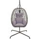 2. COCOON HANGING CHAIR WITH FRAME 195CM DARK GRAY 120KG
