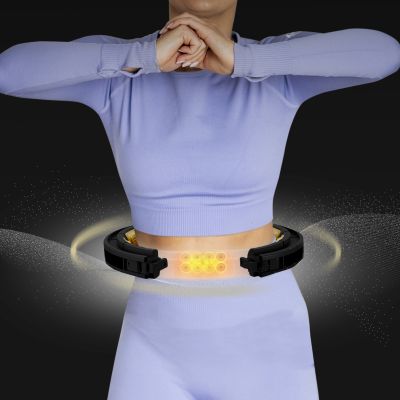 10. Magnetic Hula Hoop Set Black/Gold HHM13 with HMS Counter + Slimming Belt BR163 Black