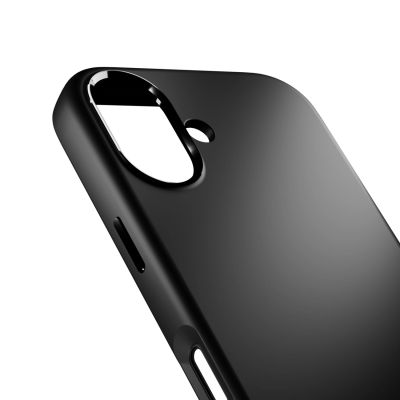 5. Puro Icon Mag Pro Liquid Silicone Case for iPhone 17, MagSafe Compatible, with Camera Protection and Aluminum Buttons - Black