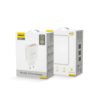 3. Dudao A5HEU 3xUSB-A 1xUSB-C PD 20W QC3.0 18W+ 2x12W wall charger - white