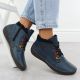 10. Comfortable insulated blue women's ankle boots Rieker 52544-14