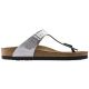 4. Silver Birkenstock Gizeh Birko-Flor narrow women's flip-flops (0043853)