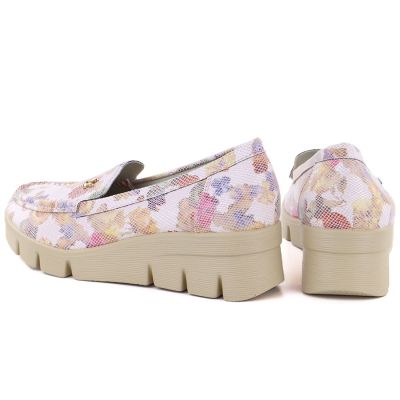 4. Women's platform shoes in pink with flowers M.Daszyński MR23109D