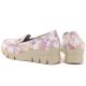 4. Women's platform shoes in pink with flowers M.Daszyński MR23109D