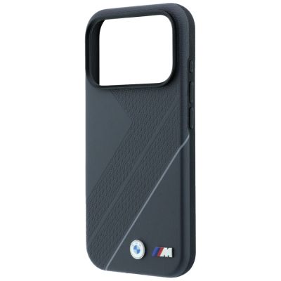 6. BMW M Tire Track with Silver Line MagSafe Case for iPhone 18 Pro / 17 Pro - Dark Gray