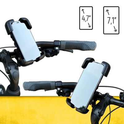 7. Wozinsky strong phone holder for bicycle, motorcycle, scooter handlebars, black (WBHBK6)