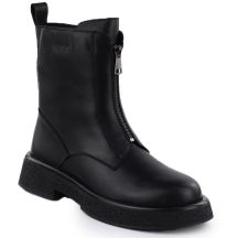 Women's leather ankle boots, black, Goe SS2N4145
