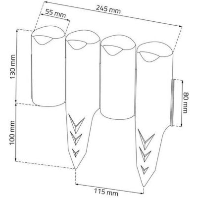 3. GARDEN PALISADE LAWN EDGE 250CM IPBO BROWN