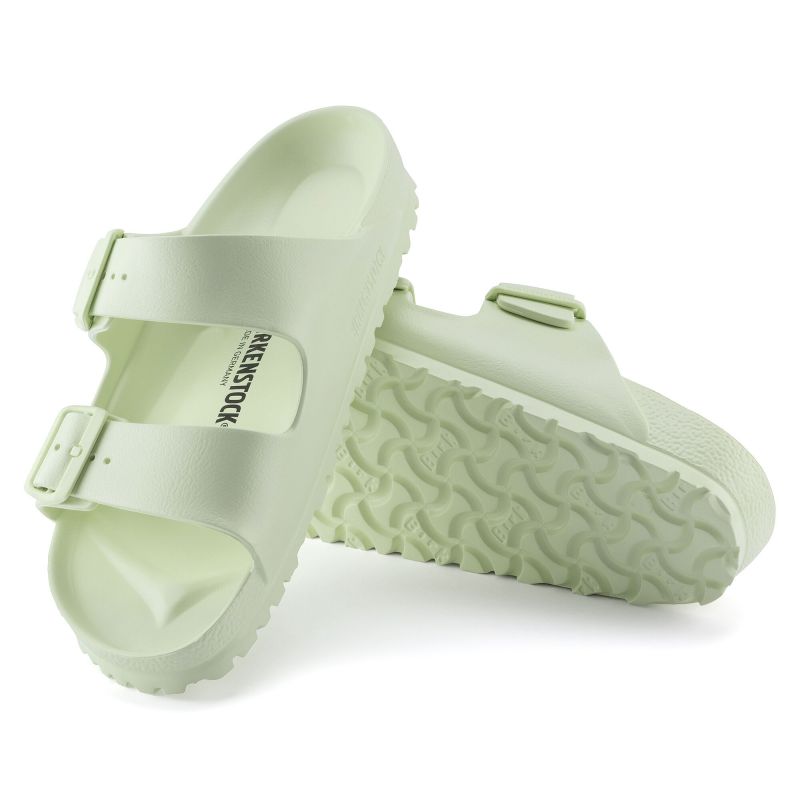 6. Birkenstock Arizona Essentials EVA Regular Faded Lime Men's Foam Slides for Wide Feet (1024571)