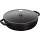 13. STAUB 40511-472-0 Deep Frying Pan with Lid - Black 28 cm