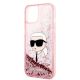 6. Karl Lagerfeld Glitter Karl's Head case for iPhone 14 Plus - pink
