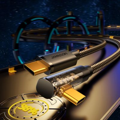 11. Joyroom Gaming Cable S-CC100A6 USB-C (angled) / USB-C (straight) 100W 1.2m - black