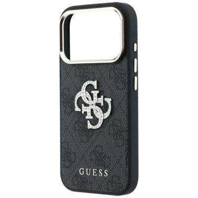 6. Guess 4G & Big Strass Logo Case for iPhone 17 Pro Max / 18 Pro Max - Black