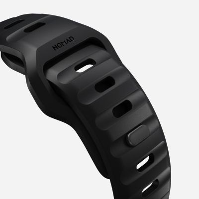 6. Nomad Sport Strap Band Black Aluminum, Rubber
