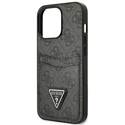 6. Guess GUHCP13LP4TPK iPhone 13 Pro / 13 6.1" black/black hardcase 4G Triangle Logo Cardslot
