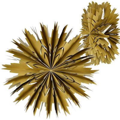 Hanging Paper Snowflake Decoration Ø 50 cm MICA – Brown