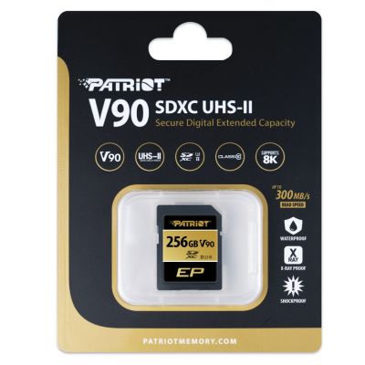 3. Patriot SDXC 256GB EP V90 300/260 MB/s UHS-II U3 Class10