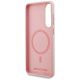 7. Karl Lagerfeld Silicone Nauble Heads And Circle MagSafe Case for Samsung Galaxy S25 Edge - Pink