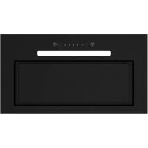 Built-in kitchen hood MPM-54-OWS-01 black glass, gesture control, LED lighting, absorber and extractor