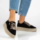 2. Leather platform sneakers black Filippo DP6122