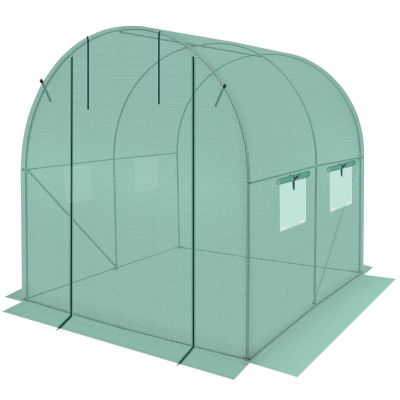27. GREENHOUSE GARDEN TUNNEL 200x200x200CM PE GREEN STEEL STRUCTURE