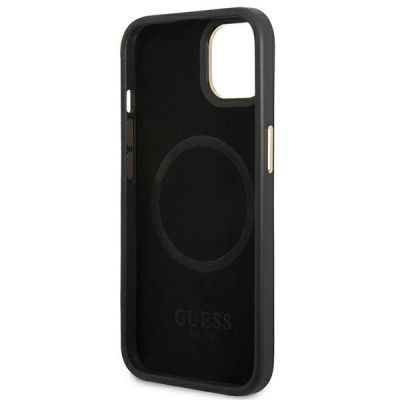 7. Guess GUHMP14MU4GPRK iPhone 14 Plus 6.7 "black / black hard case 4G Logo Plate MagSafe