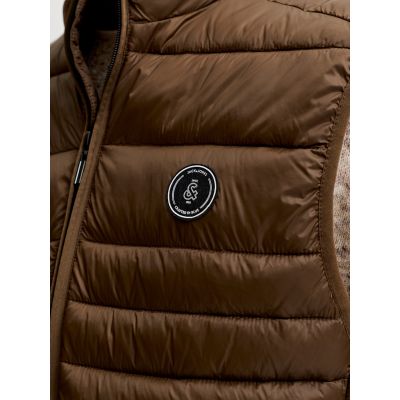 4. Jack&Jones Men's Vest JJEKINGSLEY LIGHT BODYWARMER COLLAR NOOS 12298870 COCCA