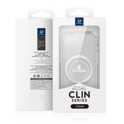 4. Dux Ducis Clin Mag Case for iPhone 16e / 17e Compatible with MagSafe - Black