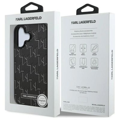 8. Karl Lagerfeld Hot Stamp Magsafe iPhone 16 Case - Black