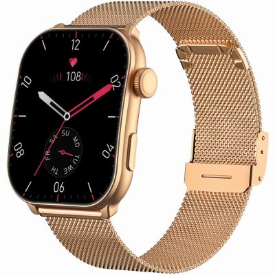 2. GRAVITY GT28-8 Women's Smartwatch Strap + Bracelet Rose Gold Navy Blue