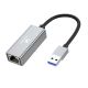 2. Wozinsky WAU-45A Ethernet Network Adapter Gigabit RJ45 1000 Mb/s USB-A LAN Network Card - Gray