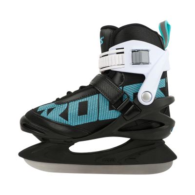 12. Roces ICY 5 women's ice skates black, white, and blue 450737 001