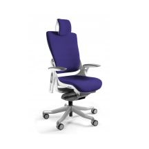 Wau 2 BL412 office chair, navy blue/white fabric