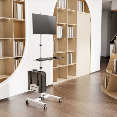 4. Maclean MC-793 trolley max 17"-32", max 20kg, - mobile computer station on wheels