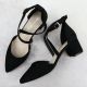 6. Sergio Leone SK-830 women's black block heel sandals