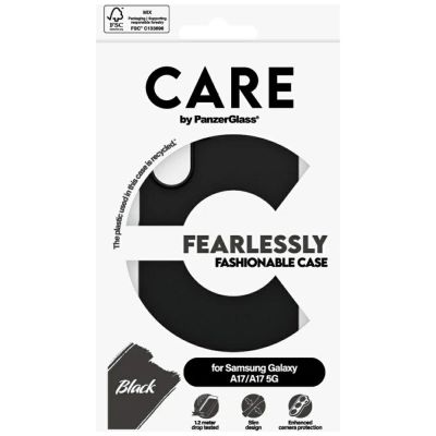 4. CARE by PanzerGlass Fearlessly Fashionable Case for Samsung Galaxy M17 5G / A17 / A17 5G - Black