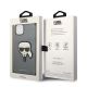 8. Karl Lagerfeld Saffiano Karl's Head Patch case for iPhone 14 - silver