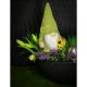 5. Gnome gnome 20cm green with sunflower spring decoration