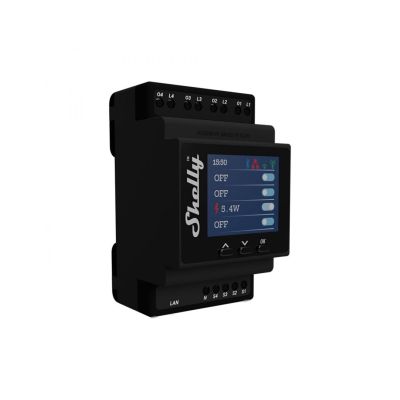 3. Shelly Pro 4PM Four-Channel Wi-Fi Energy Metered Controller