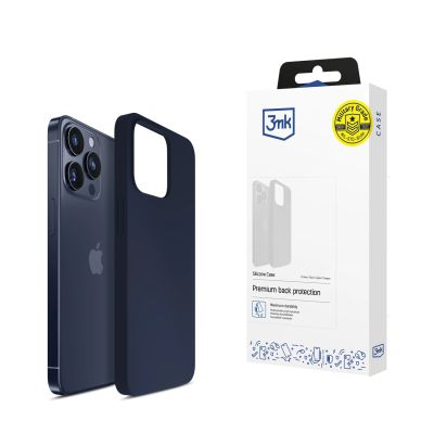 3mk Silicone Case for iPhone 15 Pro - Navy Blue
