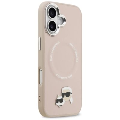 4. Karl Lagerfeld Karl & Choupette Pins MagSafe Case for iPhone 17 Pink