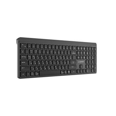 3. GEMBIRD WIRELESS KEYBOARD + MOUSE SET SLIM PRO BUSINESS, DUAL MODE: 2.4 GHZ + BT, RU LAYOUT, BLACK
