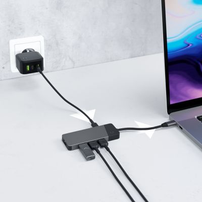 3. GREEN CELL HUB USB-C ADAPTER GC CONNECT 7IN1 (3XUSB 3.1, HDMI 4K 60HZ, USB-C PD 85W, MICROSD/SD)