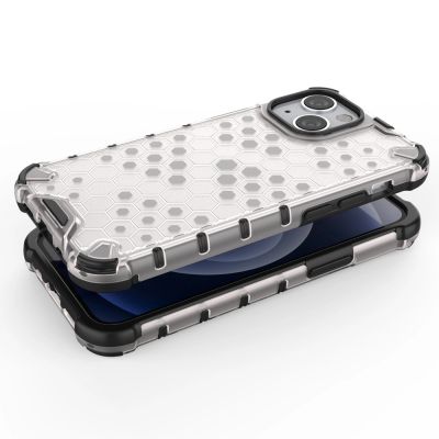 4. Honeycomb Case armor cover with TPU Bumper for iPhone 13 mini green
