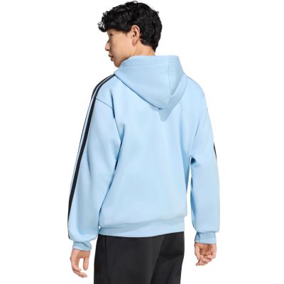 3. Men's adidas Essentials 3-Stripes Fleece Full-Zip Hoodie, Sky Blue KY4143