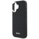 6. DKNY Plain Silver Logo MagSafe iPhone 16 Case - Black